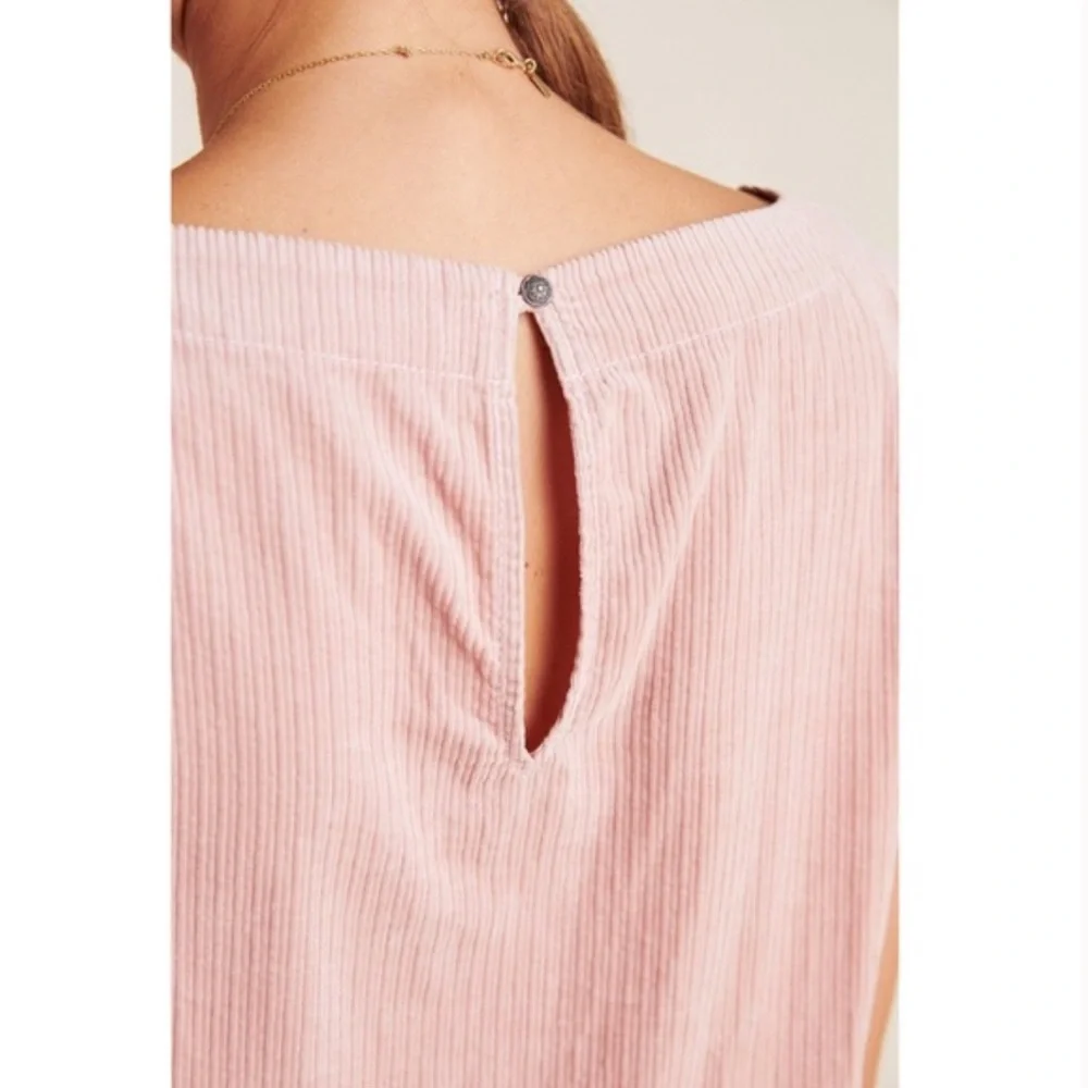 NWT Anthropologie Maeve Pink Tessa Flounced Corduroy Tunic Dress, 0 - Picture 3 of 16